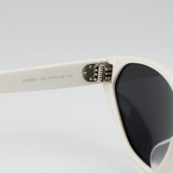 NEW Celine CL40251U 25A White Grey Cat Eye Women Sunglasses CL 40251U